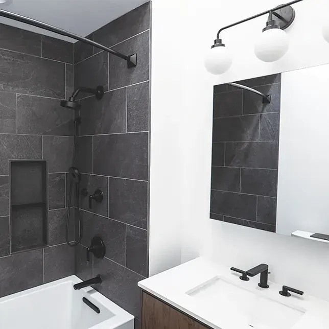 Ulster County Bathroom Remodel — bathroom in Kerhonkson, NY by Timber Design + Build