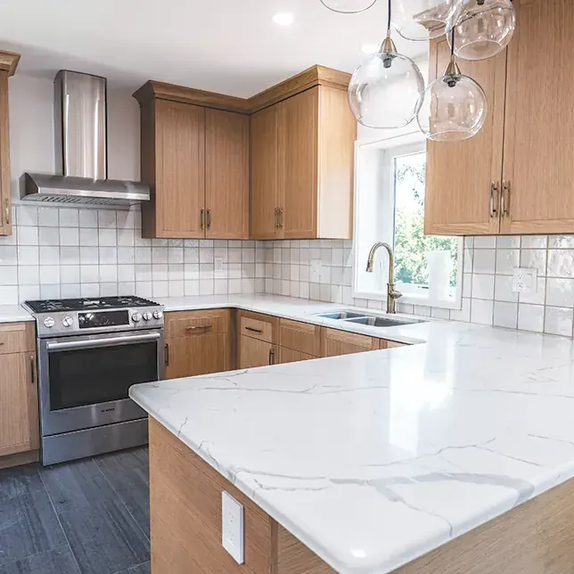 White Oak Kitchen — kitchen in Hudson Valley, NY by Timber Design + Build