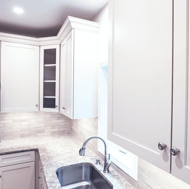 white kitchen cabinets
