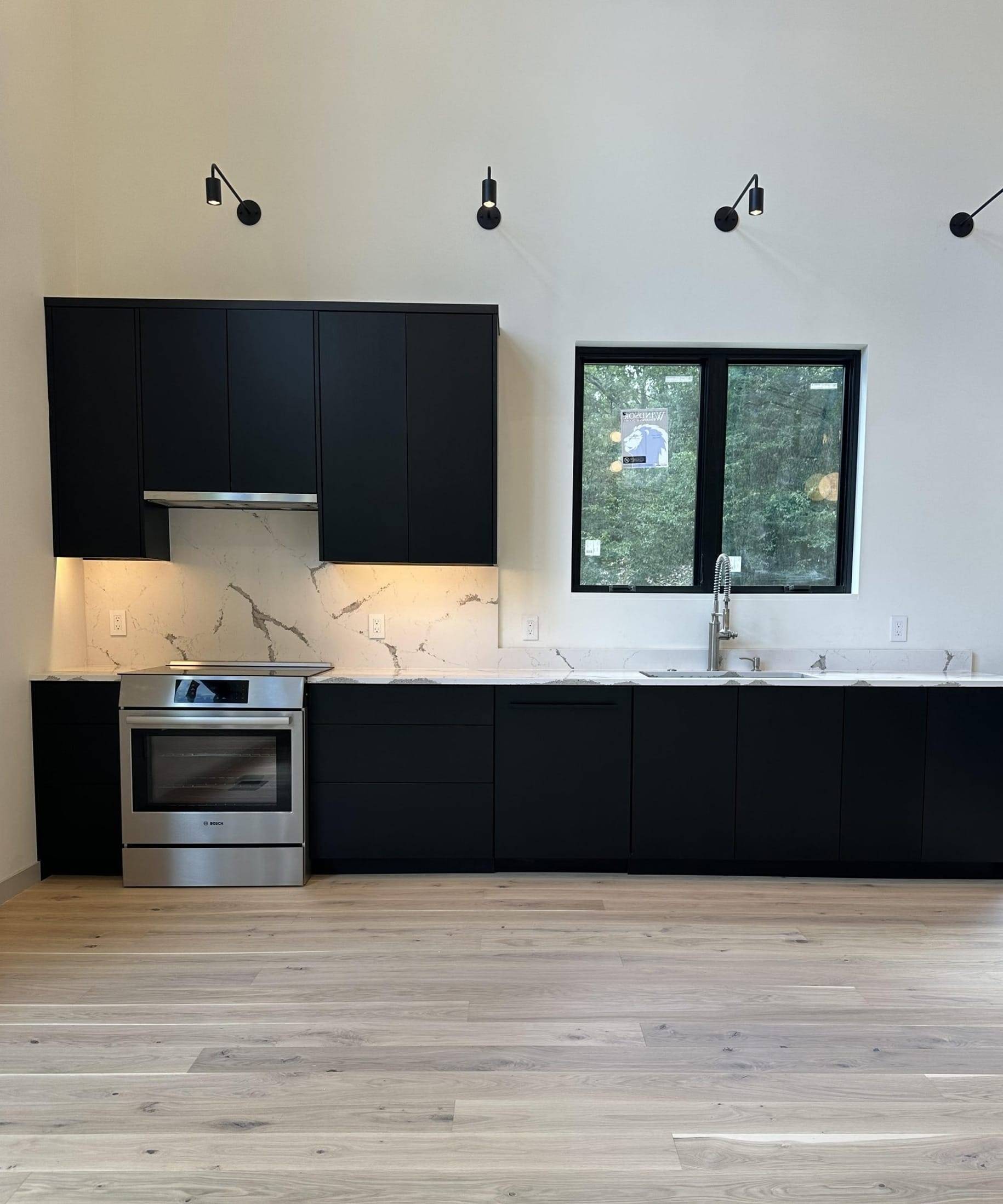 black modern kitchen view 2
